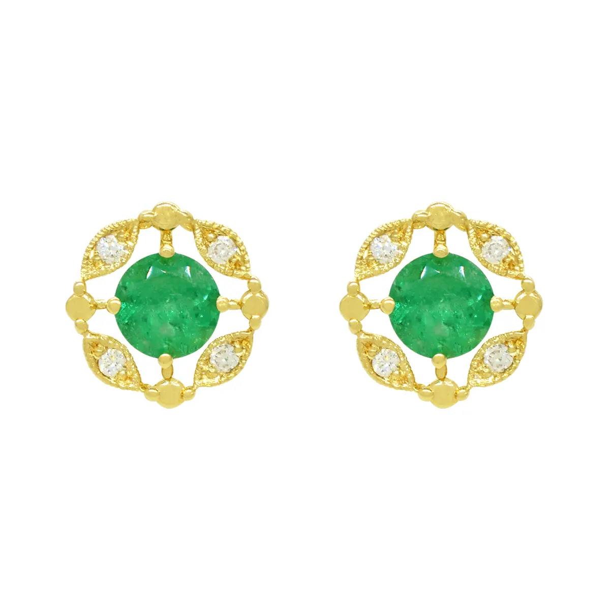 18k-yellow-gold-emerald-and-diamond-earrings