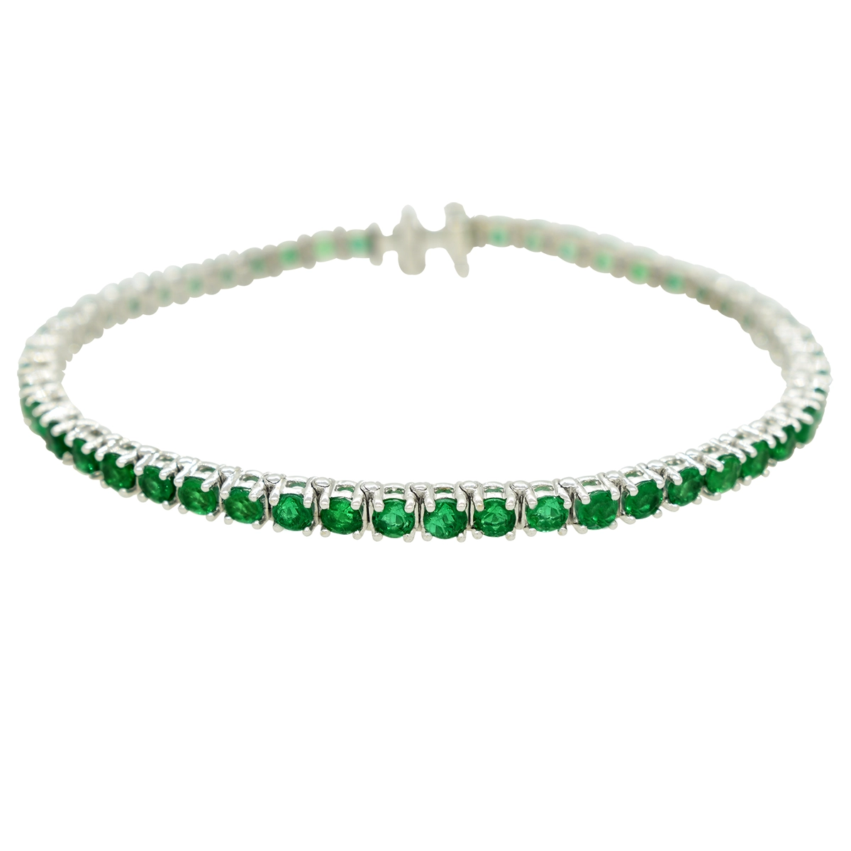 Herringbone bracelet - Green Stones Emerald Bracelet by Talisa - Nature  Bracelet