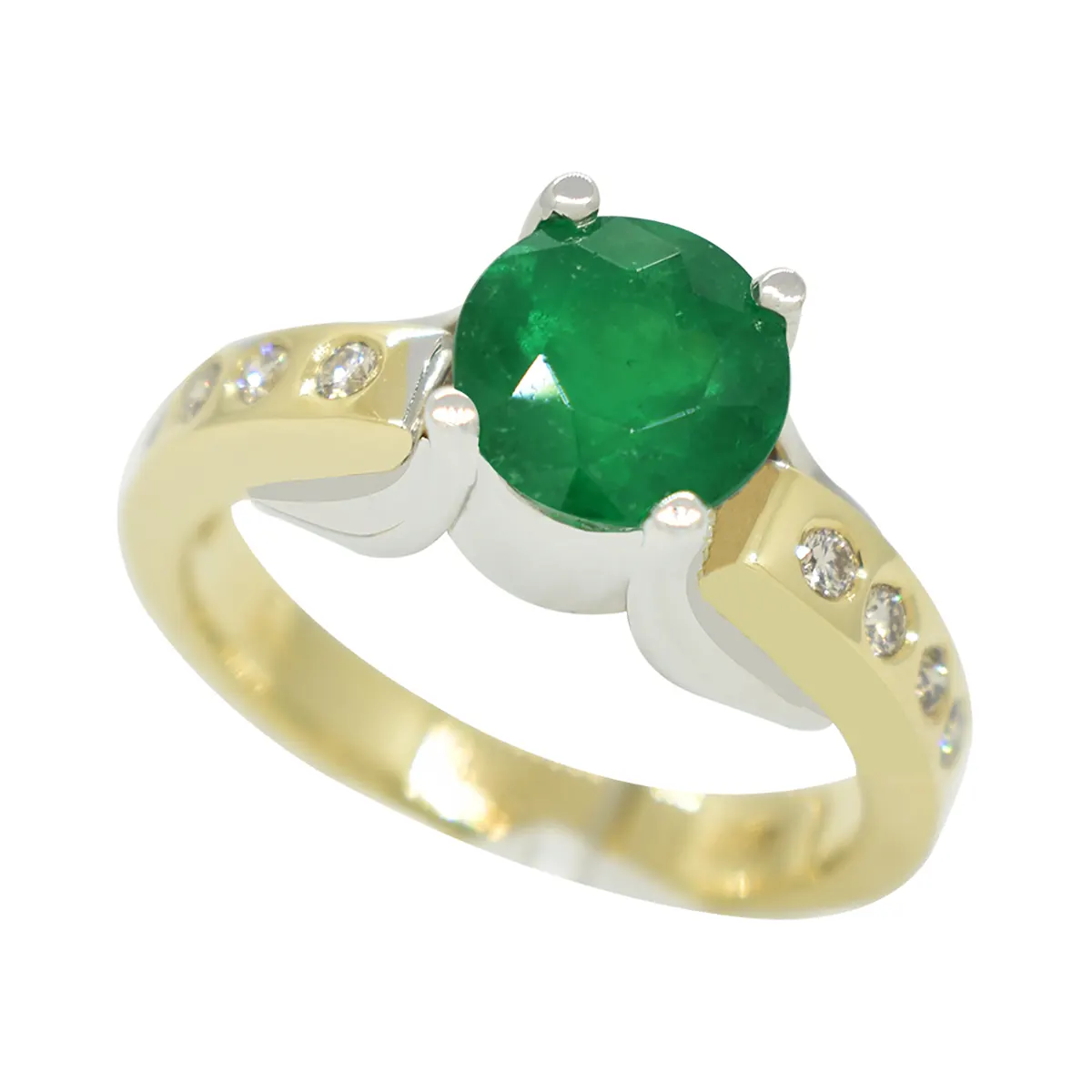 emerald_ring_diamond_accents_white_and_yellow_gold.webp