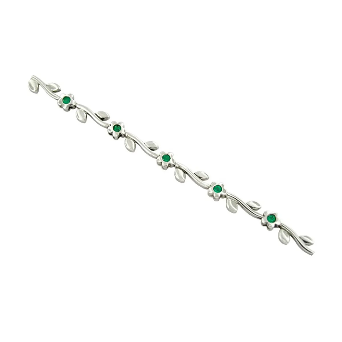 3.25tcw 18K Colombian Emerald-Asscher Cut & Diamond Accent Gold Bracel