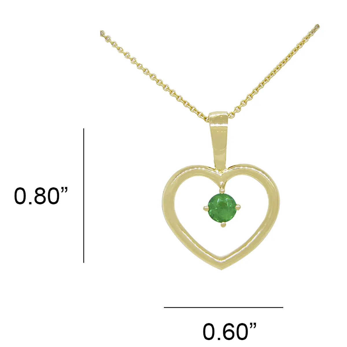 This pendant's dimensions are 0.80 inches high, by the top of the bail, by 0.60 inches wide. It is a medium size pendant easy to wear with any outfit